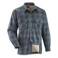 thumbnail image 1 of Guide Gear Plaid Sherpa Lined Fleece CPO Shirt Jacket Orion Blue Plaid L Tall, 1 of 2