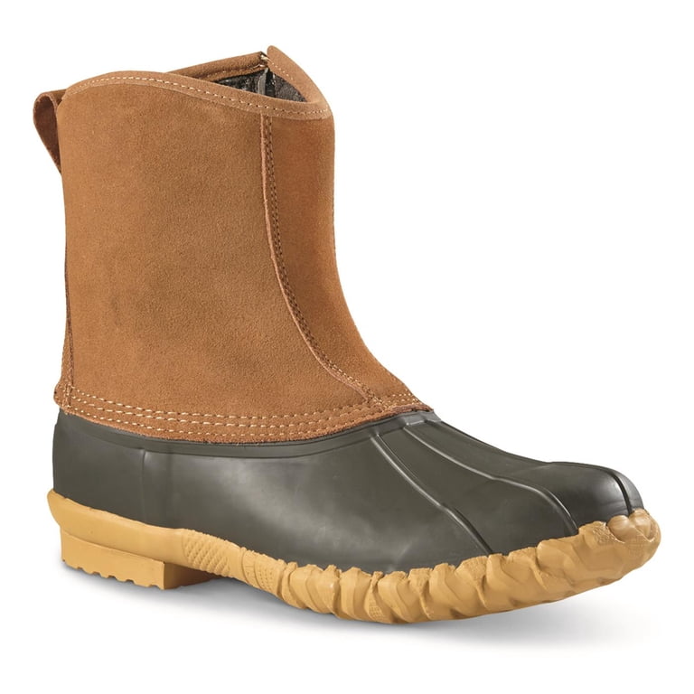 Guide Gear Men's Waterproof Leather Duck Boots with Side Zipper