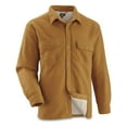 thumbnail image 1 of Guide Gear Solid Sherpa-Lined Fleece CPO Shirt Jacket Buckthorn Brown XL Tall, 1 of 2