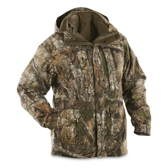 Guide Gear Steadfast 4-in-1 Hunting Parka, 150 Gram Thinsulate, Waterproof Realtree APX LARGE