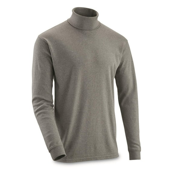 Guide Gear Turtleneck Long-Sleeve Tee Heather Gray XL