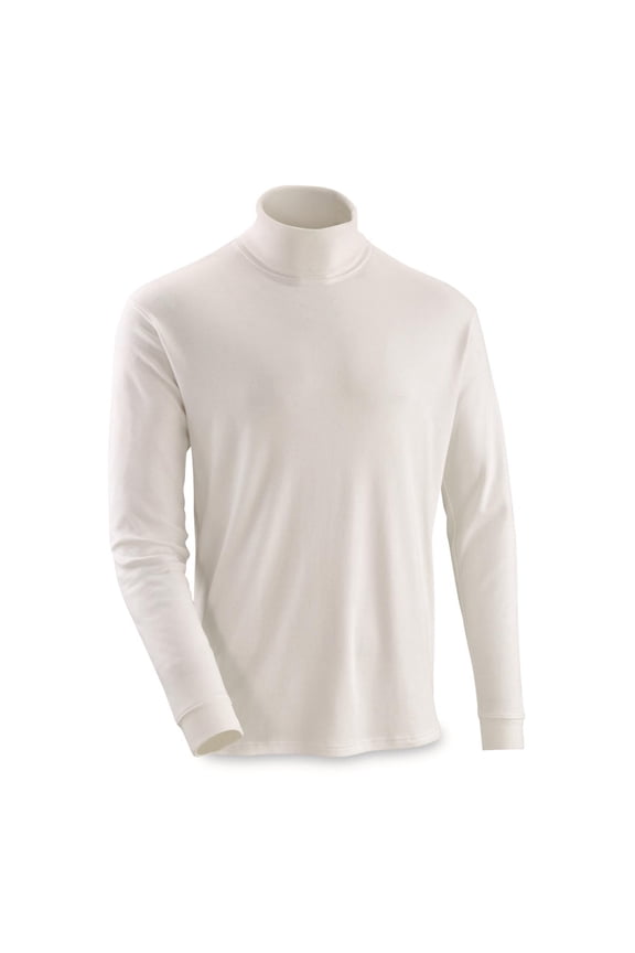 Turtleneck Long-Sleeve Tee White 2XL Tall