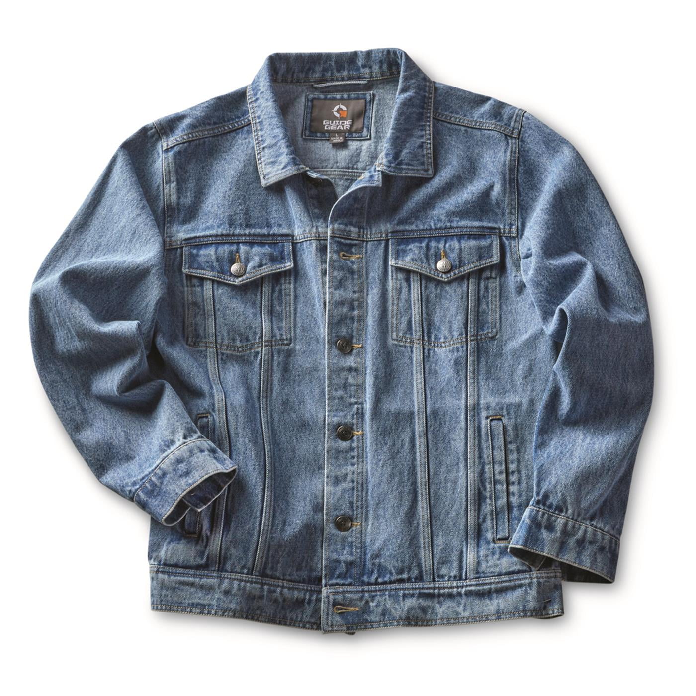Guide Gear Unlined Denim Jacket Medium Stonewash LARGE - Walmart.com
