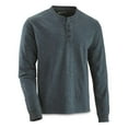 thumbnail image 1 of Guide Gear Washed Henley Long-Sleeve Tee Orion Blue LARGE, 1 of 4