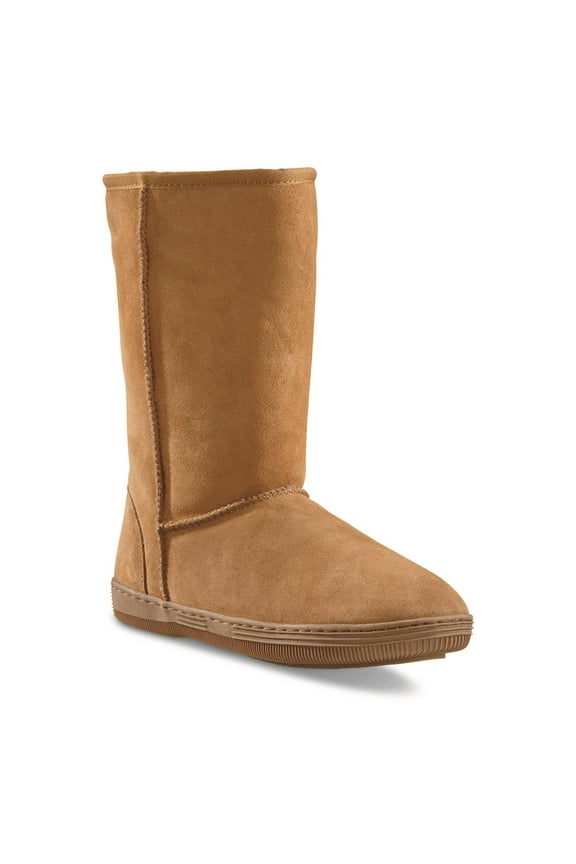 Women's 10" Boot Slippers Chestnut 9B (Medium)