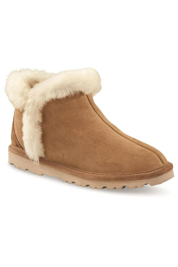 Women's Double-face Shearling Boot Slippers Wicker 9B (Medium)