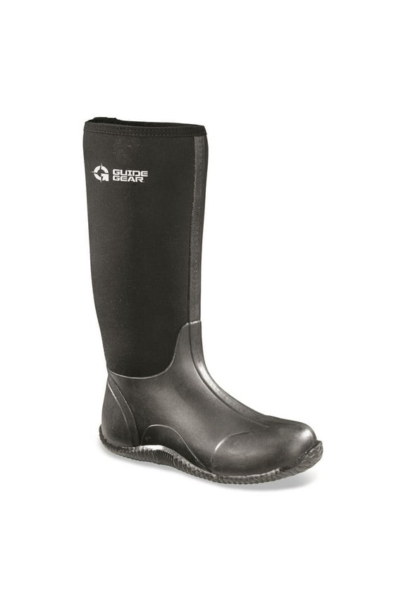 Women's High Bogger Rubber Boots Black 6D (Medium)