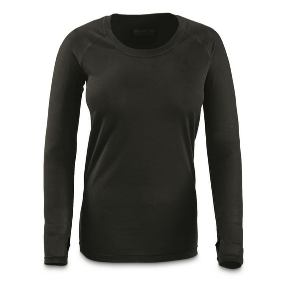 Guide Gear Women's Lightweight Base Layer Top Black LARGE