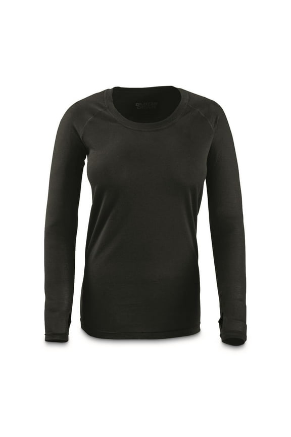 Women's Lightweight Base Layer Top Black LARGE