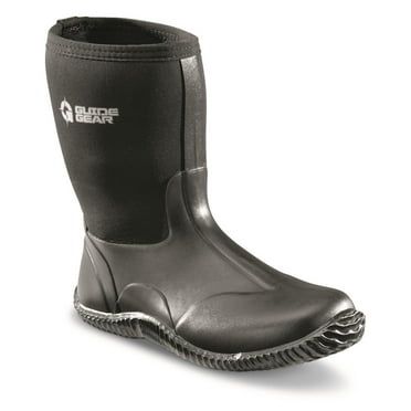 Guide Gear Women's Mid Bogger Rubber Boots Black 9D      (Medium)