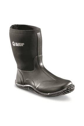Women's Mid Bogger Rubber Boots Black 9D (Medium)