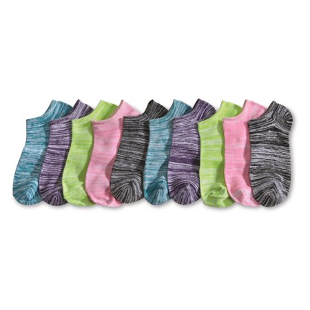 Guide Gear Women's No Show Socks, 10 Pairs Multi Brights MEDIUM