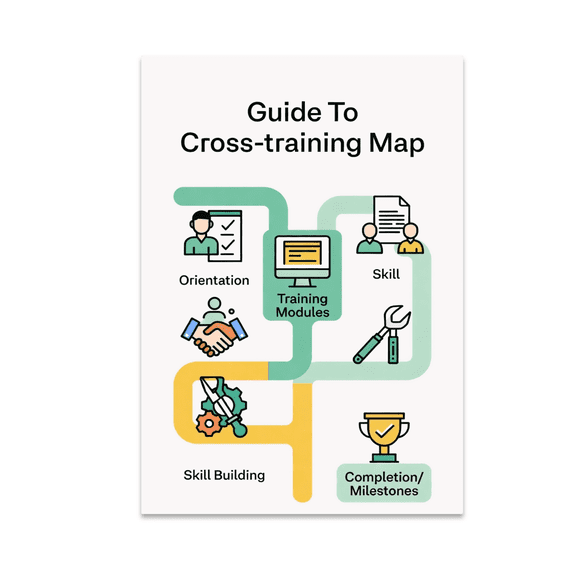 Guide To Cross-training Map - New Hire Onboarding - 13x19 Poster Print