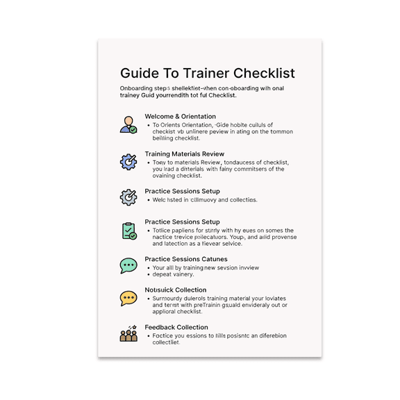 Guide To Trainer Checklist - Trainer Enthusiast - 13x19 Poster Print