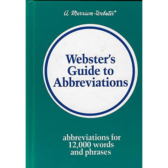 Pre-Owned Webster's Guide to Abbreviations Hardcover