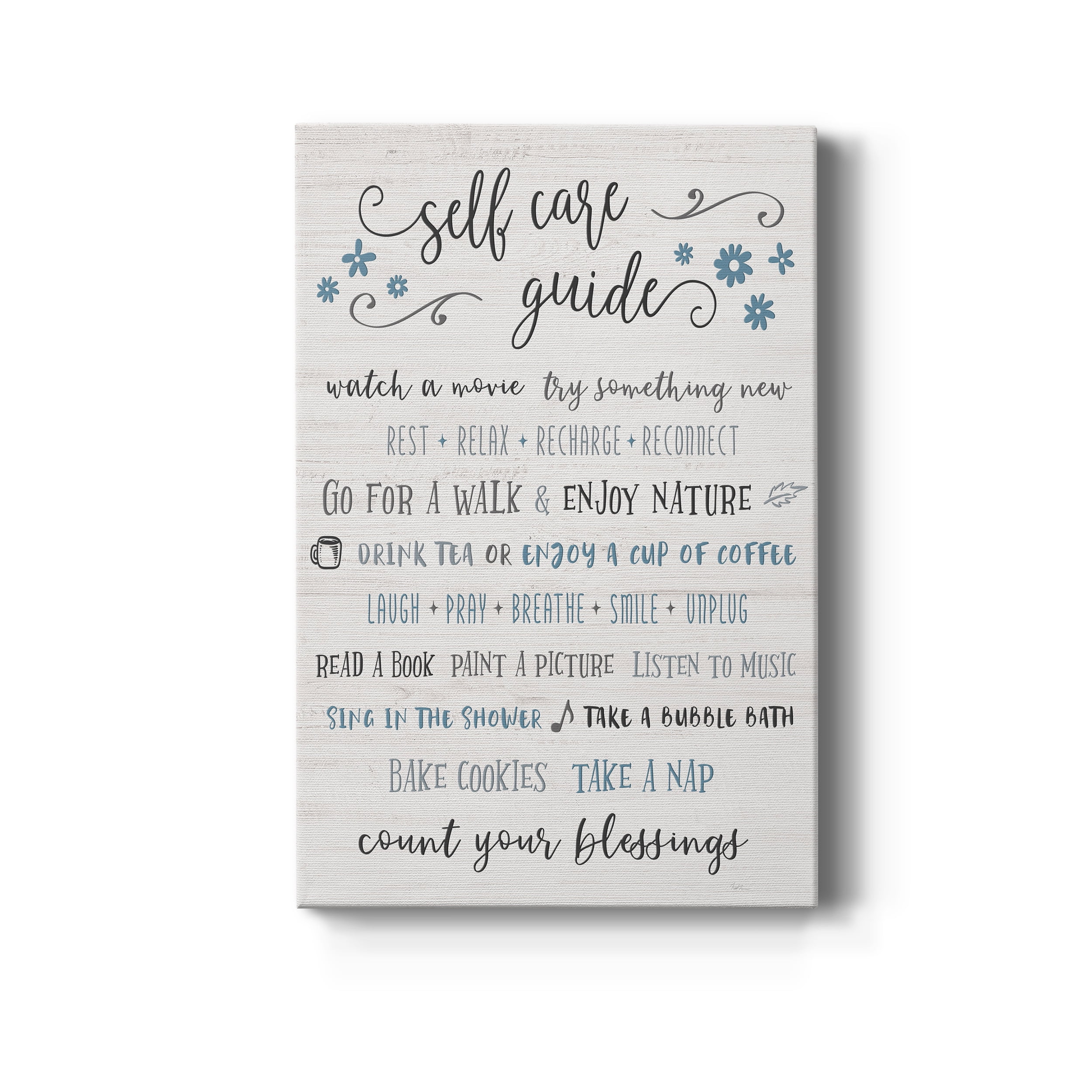 Guide to Self Care Premium Gallery Wrapped Canvas - Ready to Hang - 12 x 18