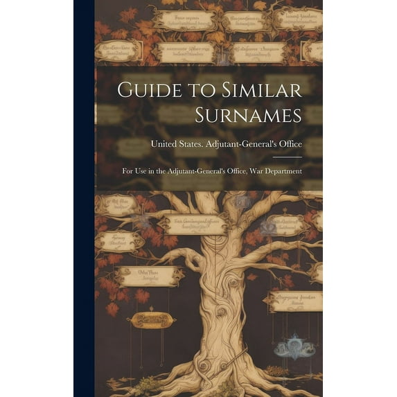 Guide to Similar Surnames: For use in the Adjutant-General's Office, War Department, (Hardcover)