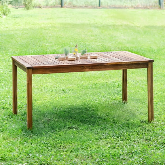 Guidecraft Acadia Kids Outdoor Table- Acacia Wood Activity Desk for Kids | Play Table for Backyard, Patio, Garden & Outdoor Classroom Space, 48x30x24