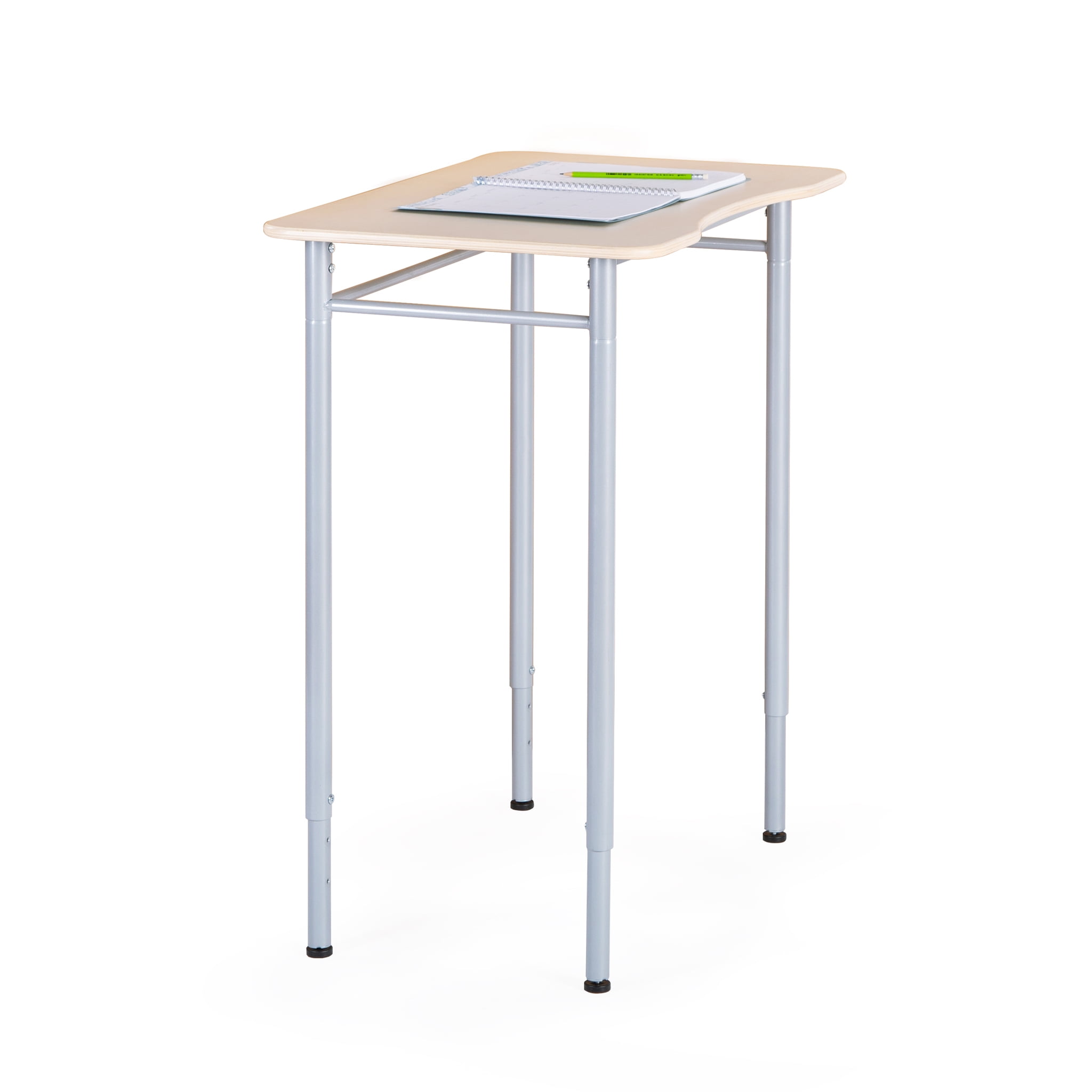 Adjustable Height Birch Wood Standing Desk with Metal Legs