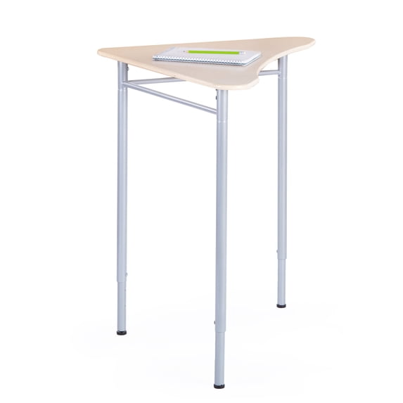 Guidecraft Adjustable Standing Desk - Triangle for Kids and Adults: Adjustable Height Wood Writing Desk with Metal Legs for Home, Classroom and Office