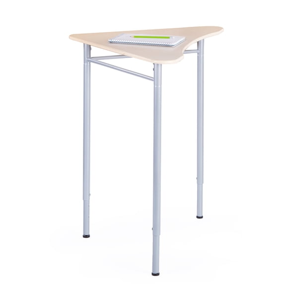 Guidecraft Adjustable Standing Desk - Triangle for Kids and Adults: Adjustable Height Wood Writing Desk with Metal Legs for Home, Classroom and Office