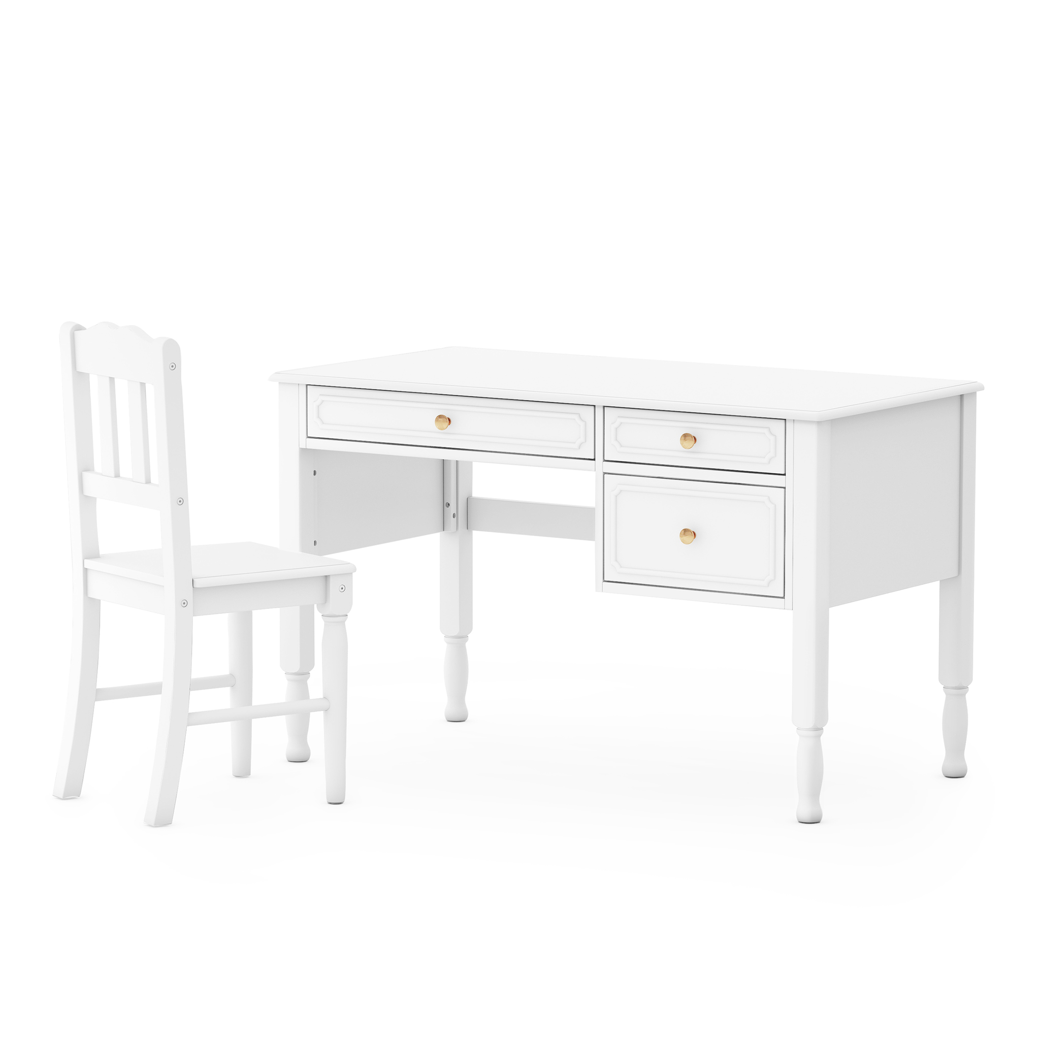 Guidecraft Avery Kids Desk And Chair Set White Girls Wooden Study Desk With Storage Drawers Computer Workstation For Children: What to Expect