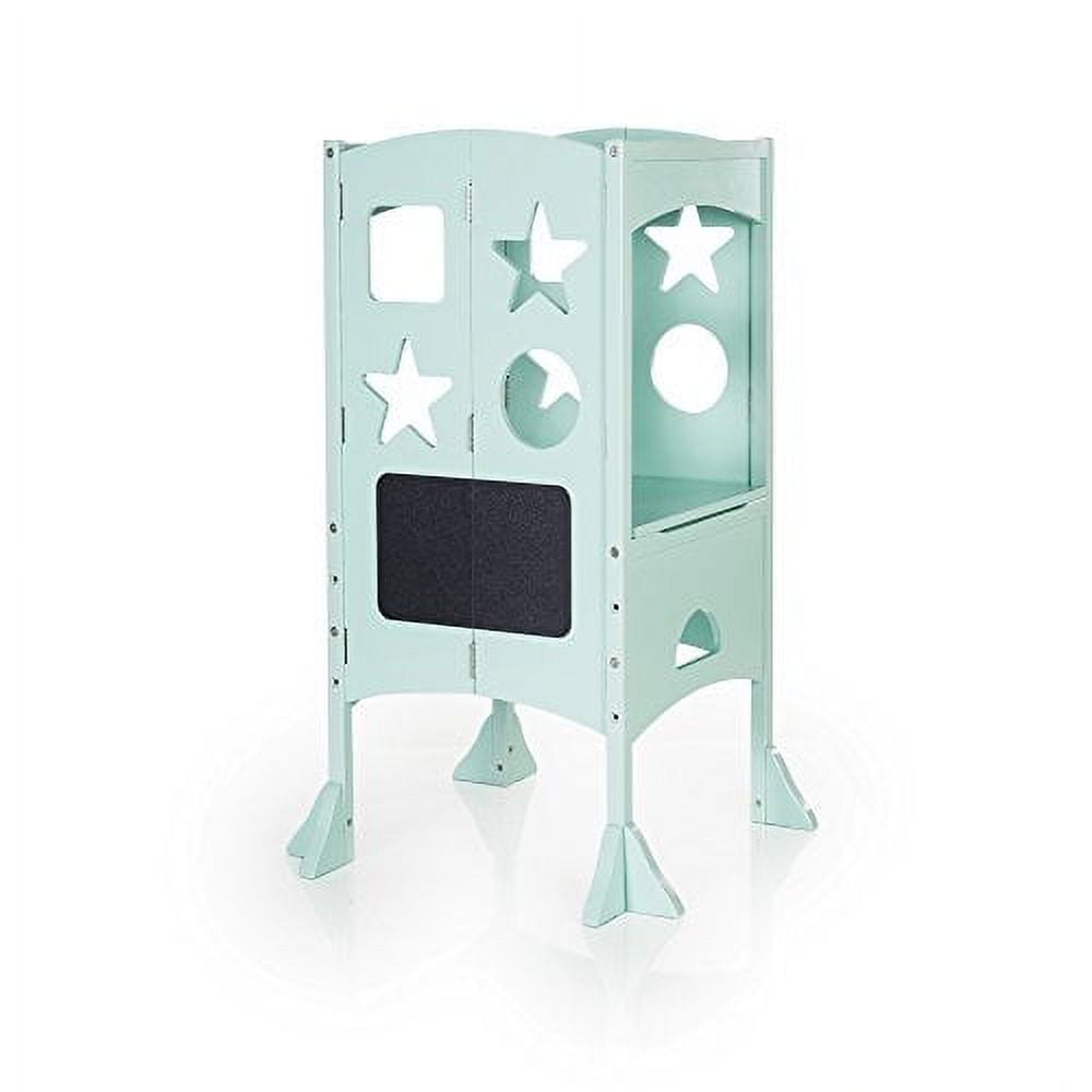 Guidecraft Classic Kitchen Helper® Stool and 2 Keepers Blue