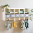 thumbnail image 1 of Guidecraft EdQ 10-Section Wall Mounted Locker, Kids White Wooden Classroom Storage Locker with Divided Cubbies, Compartment Storage with Bins and Hooks for Playroom and Preschool, 1 of 4