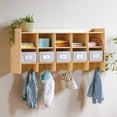 thumbnail image 1 of Guidecraft EdQ 10-Section Wall Mounted Locker, Kids Wooden Classroom Storage Locker with Divided Cubbies, Compartment Storage with Bins and Hooks for Playroom and Preschool, 1 of 4