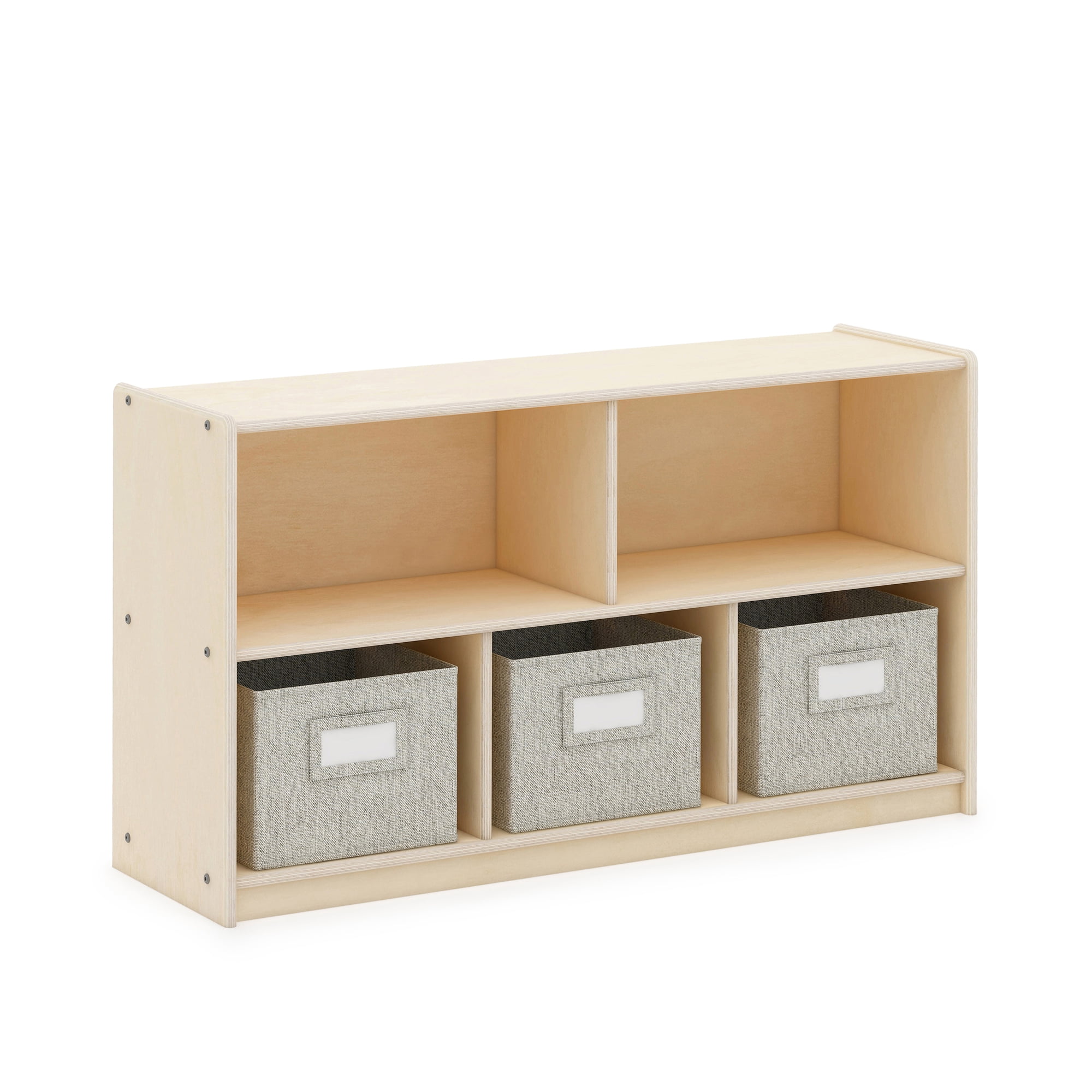 Guidecraft EdQ 2-Shelf 5-Compartment Kids' Storage Organizer with ...