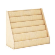 Guidecraft EdQ Book Display for Kids Room Natural- Wooden Montessori Bookshelf for Homeschool Organization, 5-Tier Front Facing Kids Bookcase for Preschool, Playroom, Nursery and Classroom Furniture
