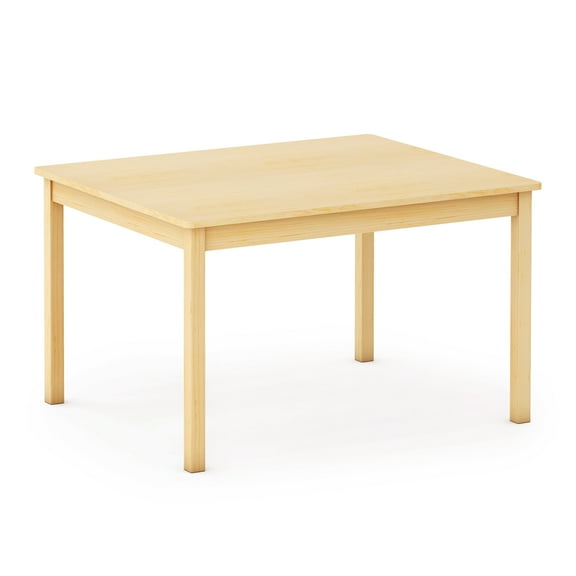 Guidecraft EdQ Kids Activity Table - Natural: Rectangular Craft Table & Wooden Desk for Kids, 30"x36", 22" Height | for Playroom, Preschool & Daycare
