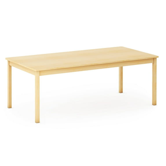 Guidecraft EdQ Kids Activity Table- Natural: Rectangular Craft Table & Wooden Kids Desk, 30"x60", 22" Height | for Playroom, Preschool & Daycare