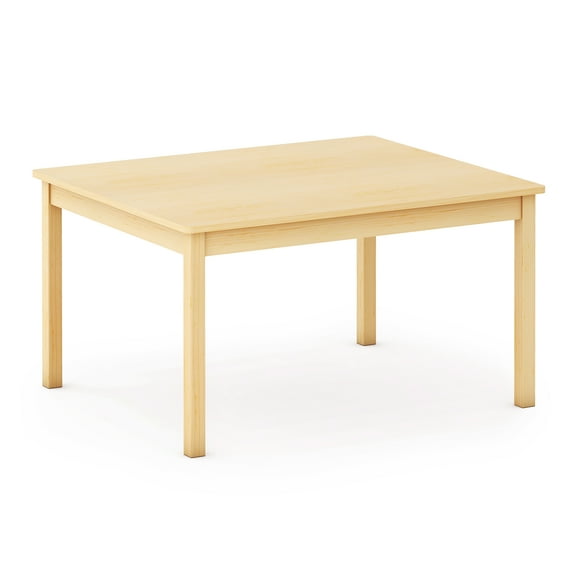 Guidecraft EdQ Kids Activity Table - Natural: Rectangular Wooden Craft Table, 30"x36", 20" Height | Kids Desk for Playroom, Preschool, Daycare & More