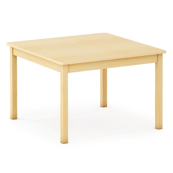 Guidecraft EdQ Kids Activity Table - Natural: Square Wooden Craft Table, 30"x30", 20" Height | Small Kids Desk for Playroom, Preschool, Daycare & More