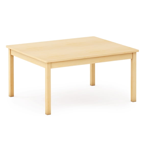 Guidecraft EdQ Toddler Table - Natural: Rectangle Wooden Activity Table, 30"x36", 18" Height | Kids Desk for Preschool, Daycare, Classroom & Playroom