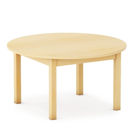 Guidecraft EdQ Toddler Table- Natural: Round Wooden Activity Table for Kids, 30" Diameter, 16" Height | Toddler Desk for Playroom, Daycare & Preschool