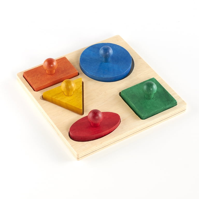 Guidecraft Geo Puzzle Board - Kids Educational Shape Sorting Toys