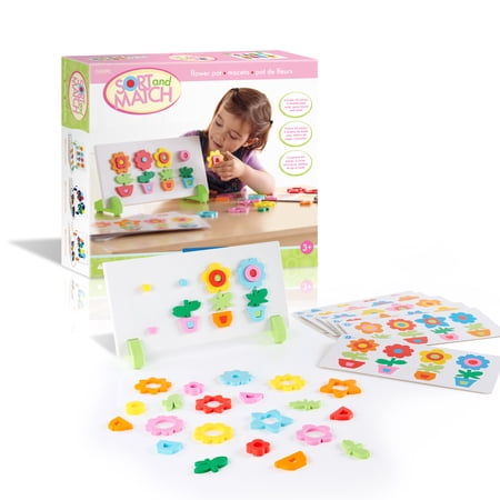 Guidecraft Guidecraft Flower Pot Sort and Match - Sorting & Stacking Toy for Children - Kids Early Learning and Development Toy, Educational Magnetic Matching Game for Toddlers