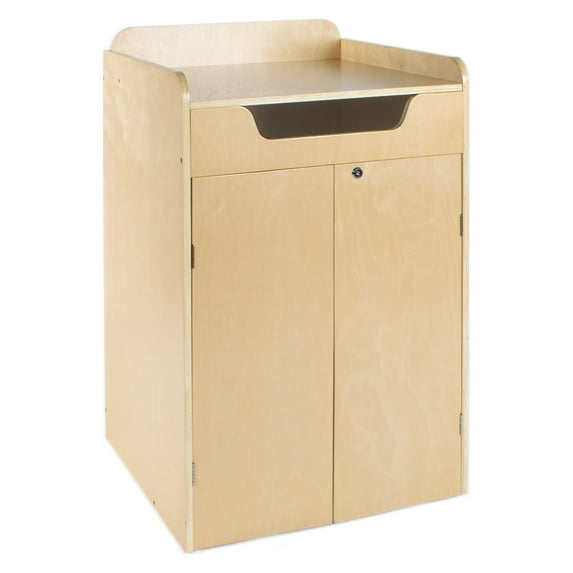 Guidecraft Guidecraft Library Book Drop - Wooden Rolling Books and Media Storage Unit with Casters, Office and School Supply