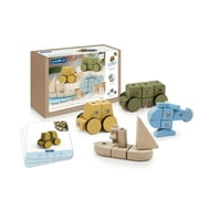 Guidecraft Guidecraft Snap Block Vehicles - 32 pc. set Wooden Pretend Play Early Education Learning Toy for Kids, Block Play Building Set for Toddlers
