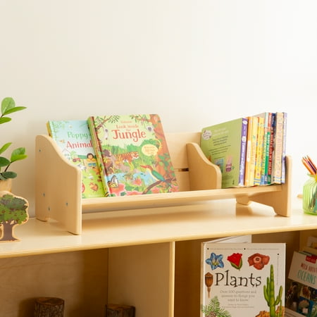 Guidecraft Guidecraft Tabletop Book Browser - Natural, Bookshelf For Kids, Home Office and School Furniture, Book Organizer
