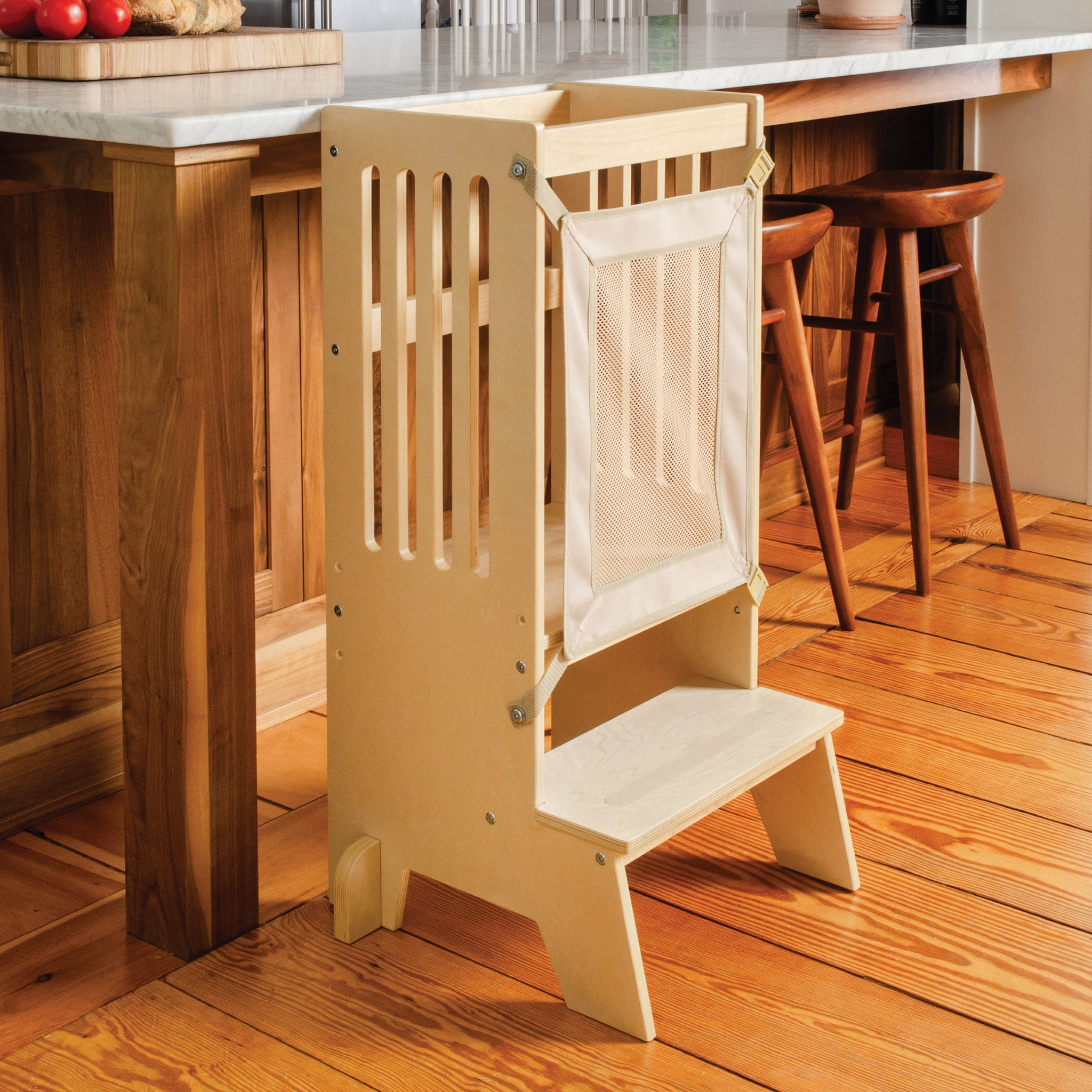 Natural Wooden Adjustable Montessori Toddler Step Stool