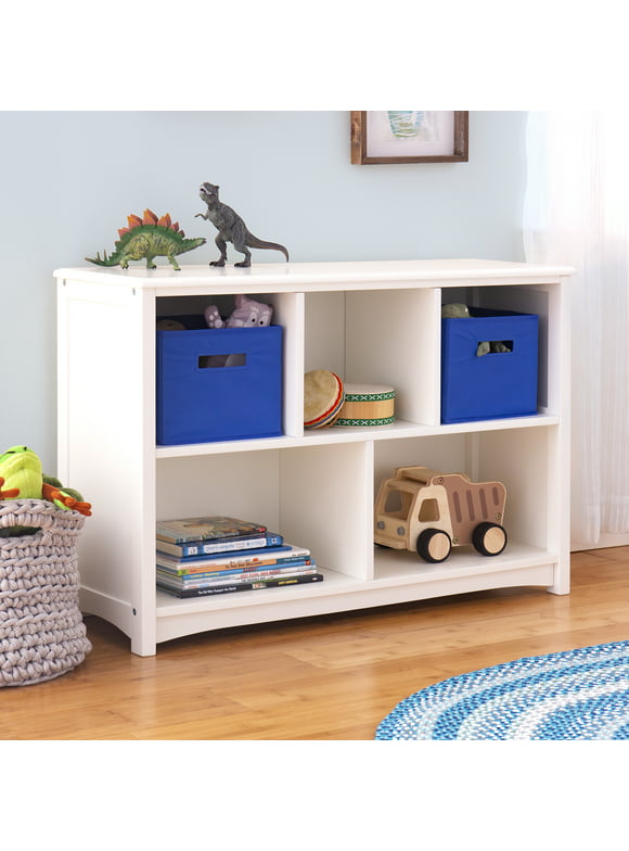 Guidecraft Kids' Classic Bookshelf - White: Children's Wooden Playroom Shelving Bookcase for Toys, Cube Organizer and Cubby Storage