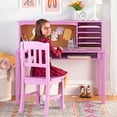 thumbnail image 1 of Guidecraft Kids Media Desk with Hutch and Chair Set - Lavender: Kids Study Table and Chair Set, Girls Wooden Computer Workstation for Bedroom, 1 of 6