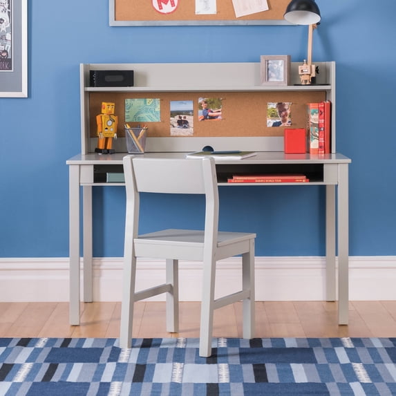 Martha Stewart Living and Learning Kids' Desk with Hutch and Chair - Gray