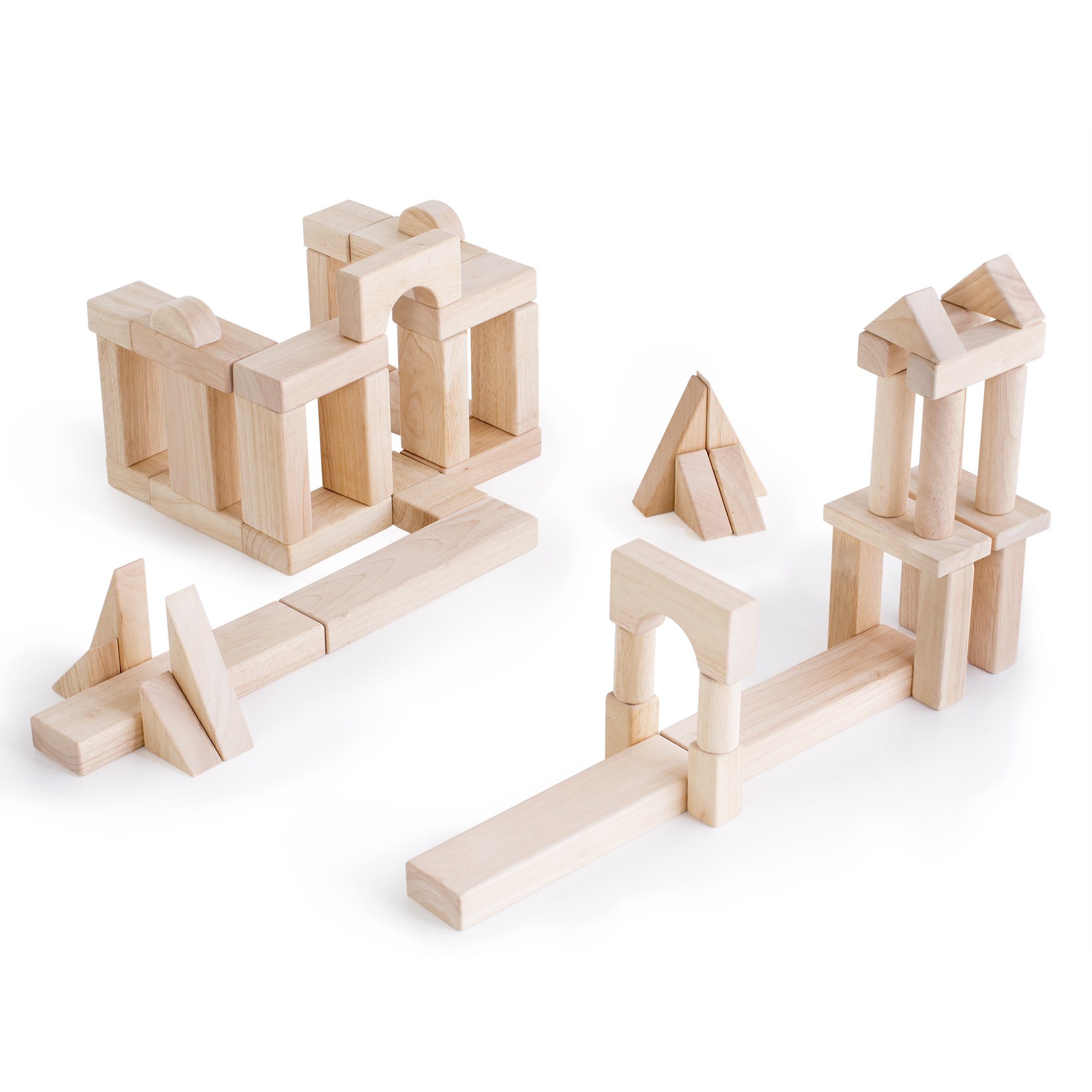 Guidecraft Unit Blocks Set B – 56 Piece Set: Solid Wood Kids Skill Development Creative STEM Toy - image 1 of 4