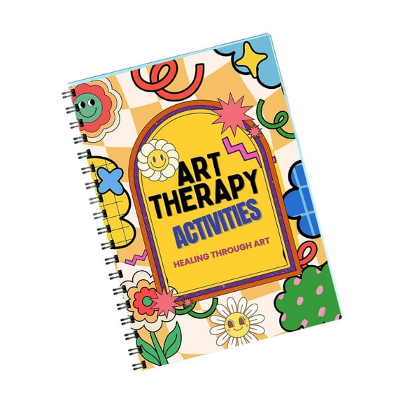 Guided Art Therapeutic Paper Notebook Writing Journal Emotional Wellness Workbook 210x285mm for Men Women Adult