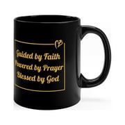 Guided by Faith 11oz Black Ceramic Mug