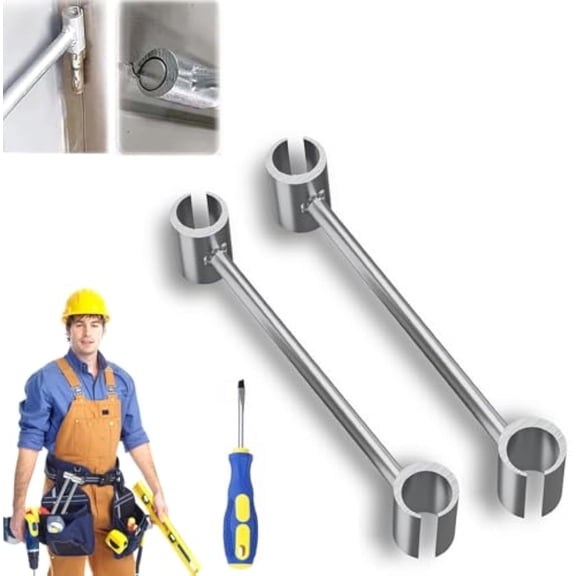 Guidelinel Door Hinge Adjustment Tool, Hinge Hole Adjustment Wrench, Heavy Duty Door Hinges Repair Tool, 0.55-0.75 Inch and 0.9-0.98 Inch, for Residential, Fire, Security Doors (S+L)